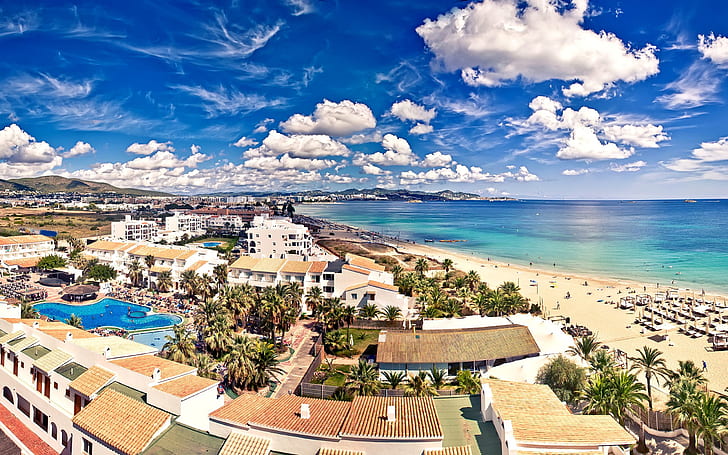 Ibiza, Spain Sandy Beach Hd Desktop Wallpaper