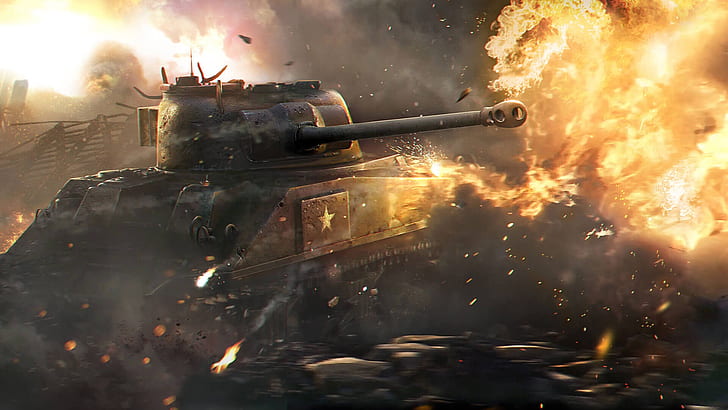 WoT, World Of Tanks, Wargaming Net, Sherman Firefly, M4 Sherman Firefly HD wallpaper
