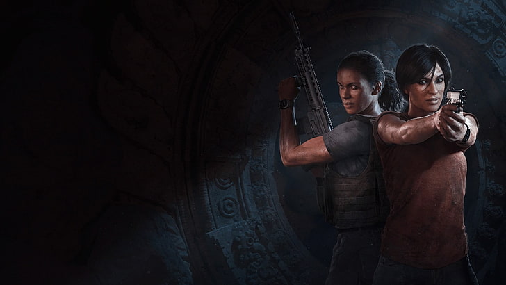 Uncharted : The Lost Legacy, adult, standing, two people, indoors