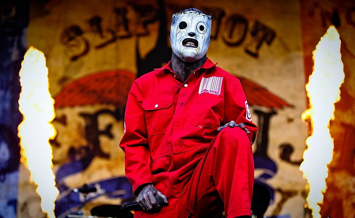 Slipknot, music, metal band, Corey Taylor, mask, one person
