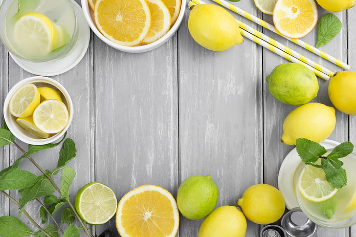 lemon, lime, citrus, drink, mint, lemonade