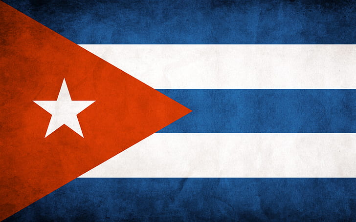 flag of cuba, star shape, blue, patriotism, red, no people, HD wallpaper