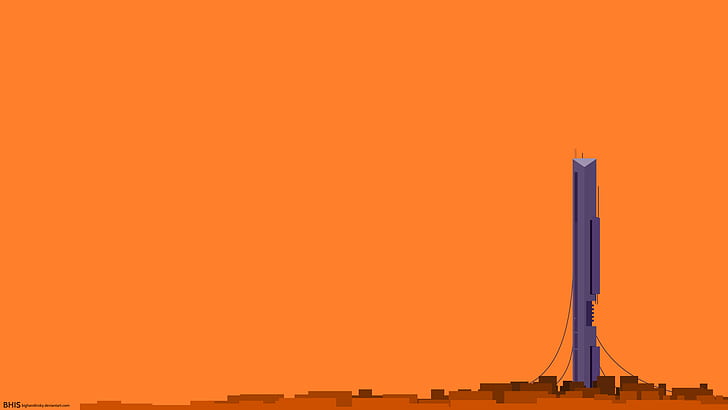 minimalism, selective coloring, Half-Life 2, The Citadel, Combine, HD wallpaper
