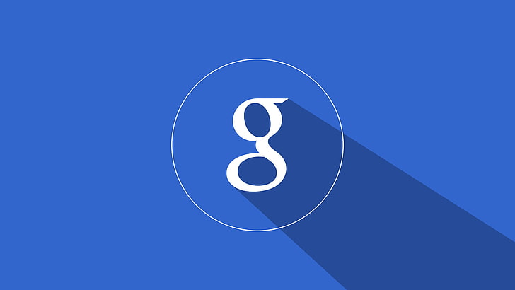 Google logo, material style, Long shadow, digital art, symbol