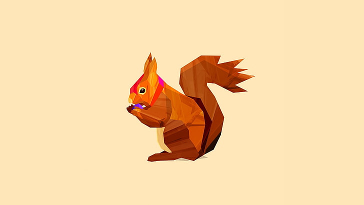 brown squires illustration, squirrel, drawing, wood, animal, vector, HD wallpaper