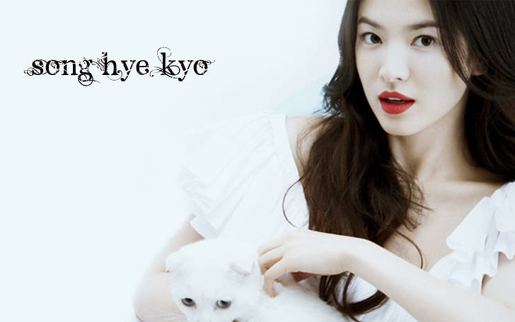 Song Hye Kyo Red Lips, 1920x1200, actress, south korean actress, HD wallpaper