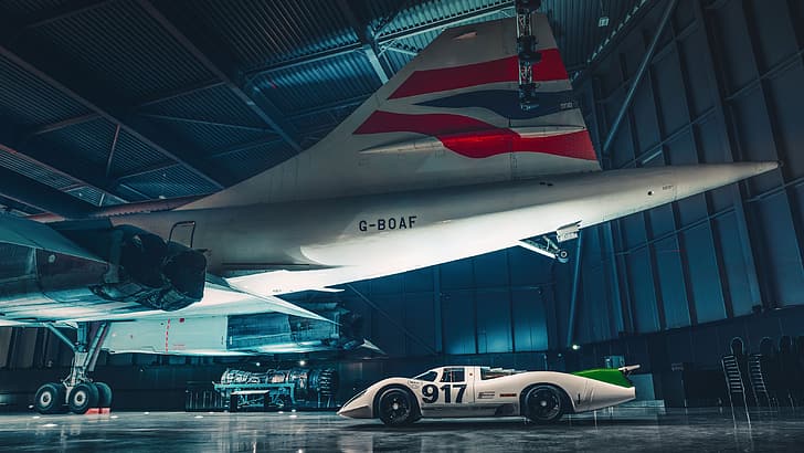 Porsche 917-001, Concorde, Concorde 002, hangar