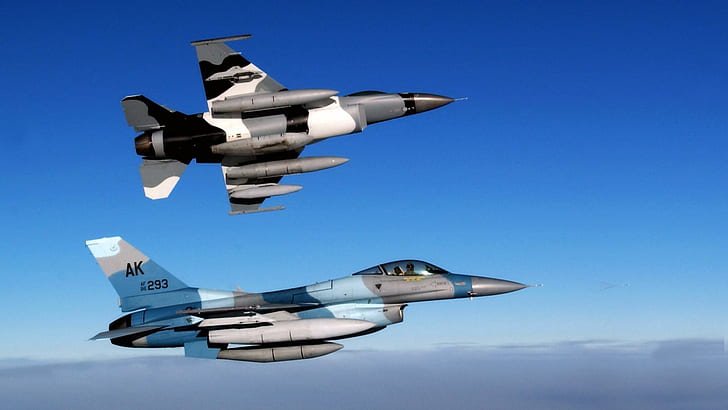 F-16 Falcons, aircraft, 1920 x 1080, multirole, 1080i, fighter