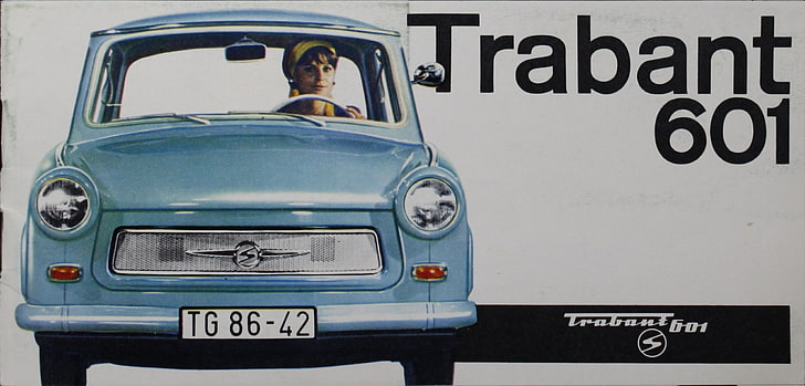 car, Trabant, DDR, East Germany, vehicle, vintage, commercial, HD wallpaper