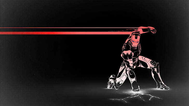 robot illustration, Iron Man, sport, athlete, people, vector, HD wallpaper