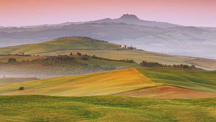 landscape, Italy, environment, plant, grass, hill, rural scene, HD wallpaper