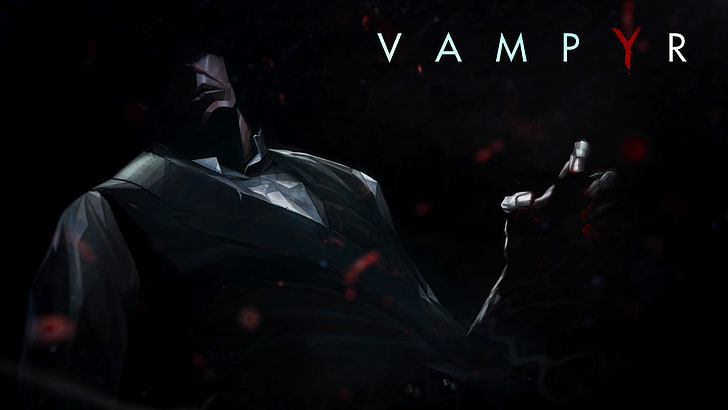 Vampyr, video games, games art, dark, Games posters, night, HD wallpaper