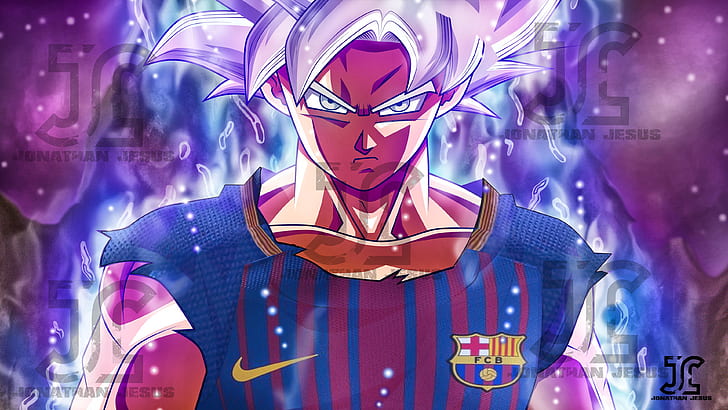 Super Saiyan Blue, FC Barcelona, Dragon Ball, Dragon Ball Super, HD wallpaper