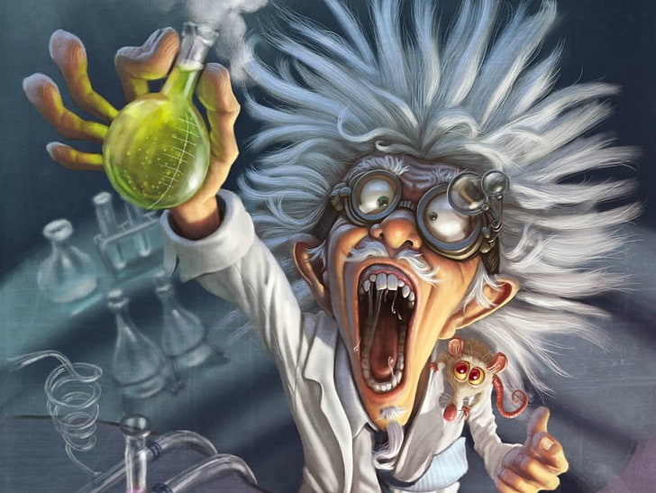 Mad Scientist wallpaper, Artistic, Cartoon, HD wallpaper