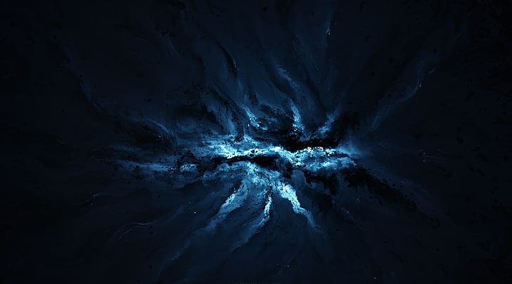 Tarantulas Lair, blue gradient light digital wallpaper, Space
