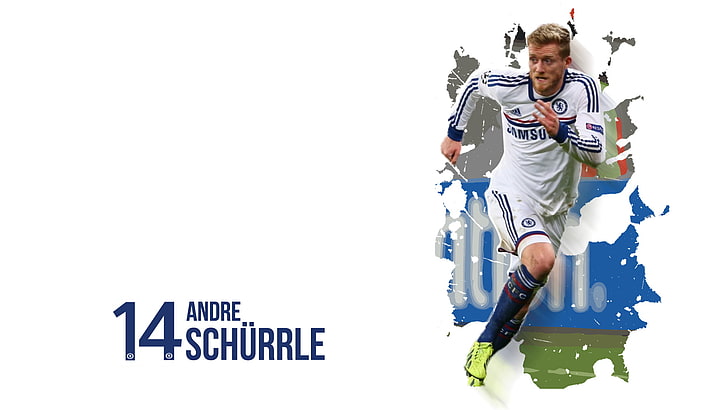 Chelsea FC, André Schürrle, footballers, soccer, typography