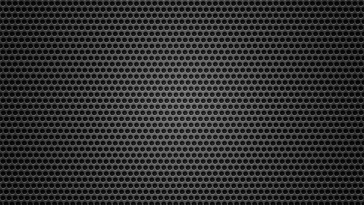 grid, circles, background, metal, dark, HD wallpaper
