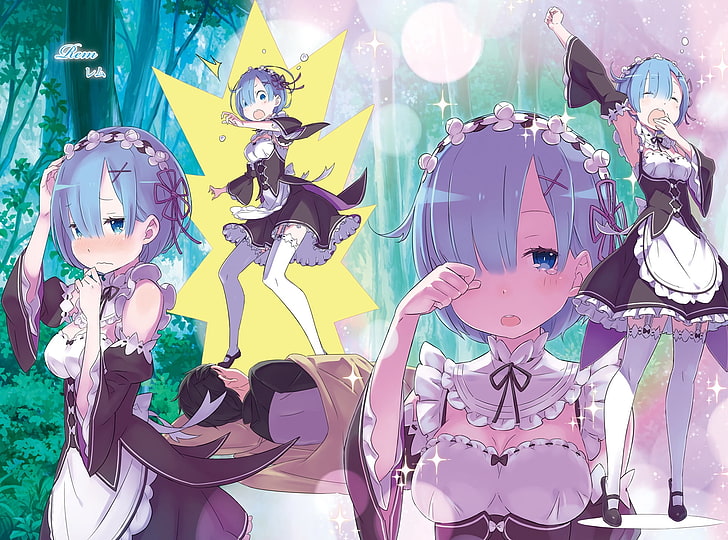 anime girl wearing maid dress wallpaper, Re:ZERO -Starting Life in Another World-