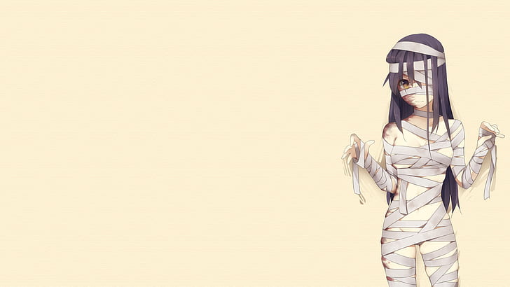 Anime Mummy Katawa Shoujo HD, purple haired girl illustration
