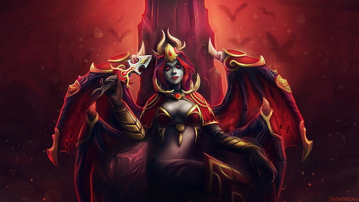Dota, Defense of the ancient, Queen of Pain, art and craft, HD wallpaper