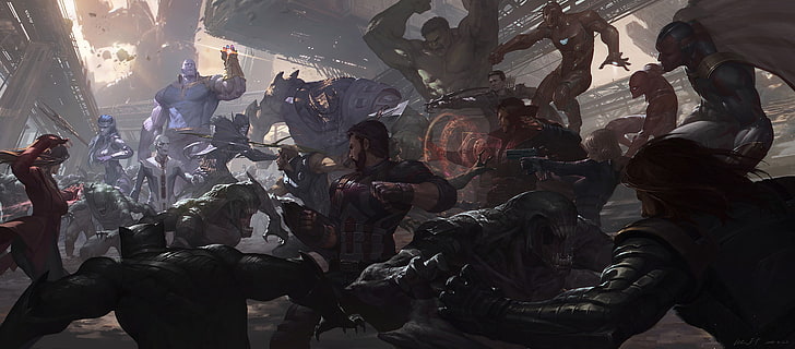 HD wallpaper: digital art, Avengers Infinity War, Captain America, Thanos |  Wallpaper Flare