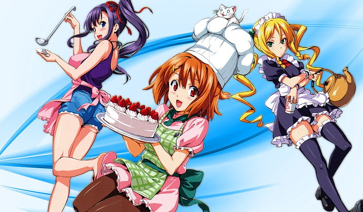 1600x1200px | free download | HD wallpaper: anime digital wallpaper, ecchi,  manga, Maken-ki!, anime girls | Wallpaper Flare