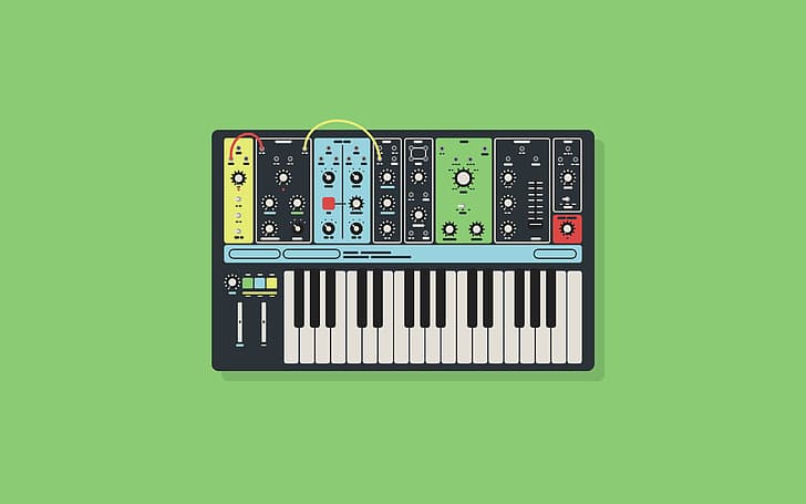 moog, synthesizer, Jacob DeBenedetto, music, minimalism, HD wallpaper