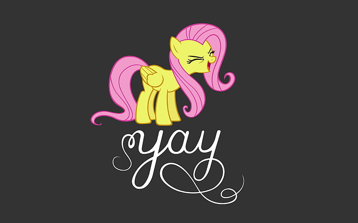 My Littlest Pony illustration, My Little Pony, Fluttershy, communication, HD wallpaper