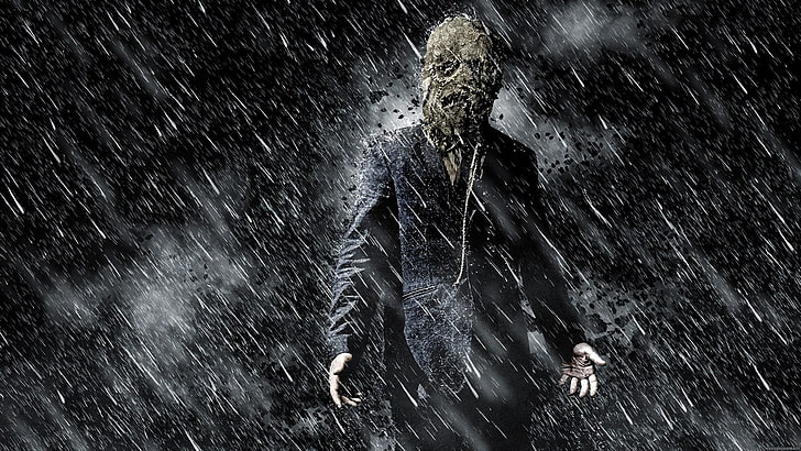 men's black jacket, The Dark Knight Rises, Scarecrow (character), HD wallpaper