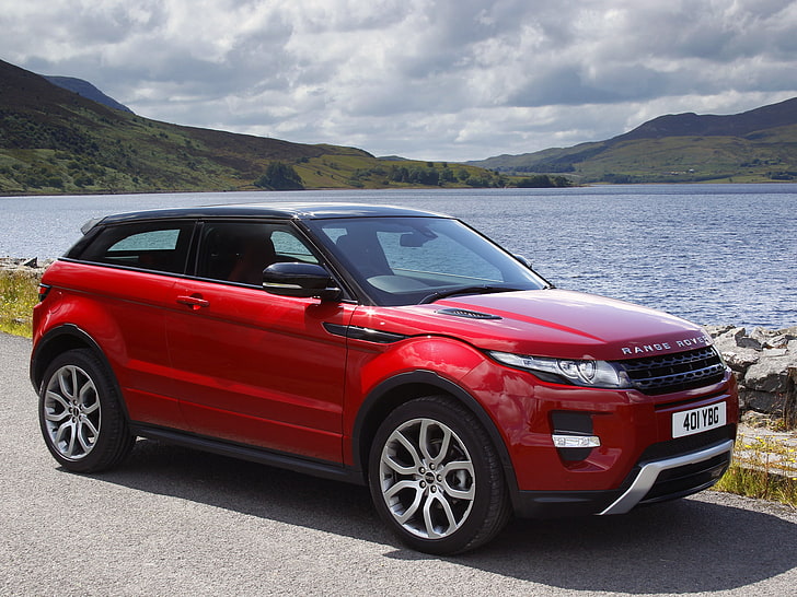 red Range Rover SUV, land rover, auto, evoque, car, land Vehicle, HD wallpaper