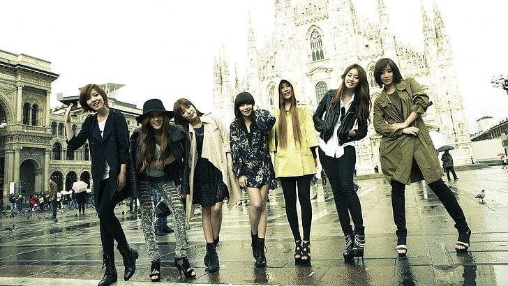 Korean, Asian, K-pop, T-ara, Hyomin, group of women, group of people, HD wallpaper