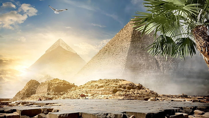 ancient history, sinai peninsula, giza pyramid complex, cairo, HD wallpaper