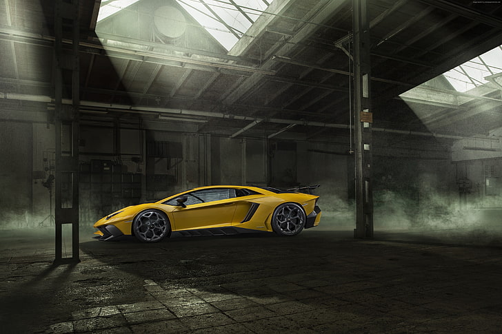 Hd Wallpaper Lamborghini Aventador Lp 750 4 Superveloce Yellow