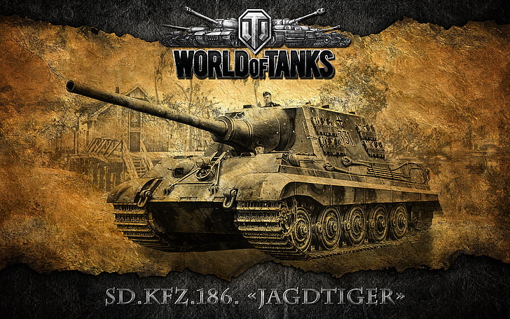 World of Tanks game poster, WoT, tank fighter, Hunting tiger HD wallpaper