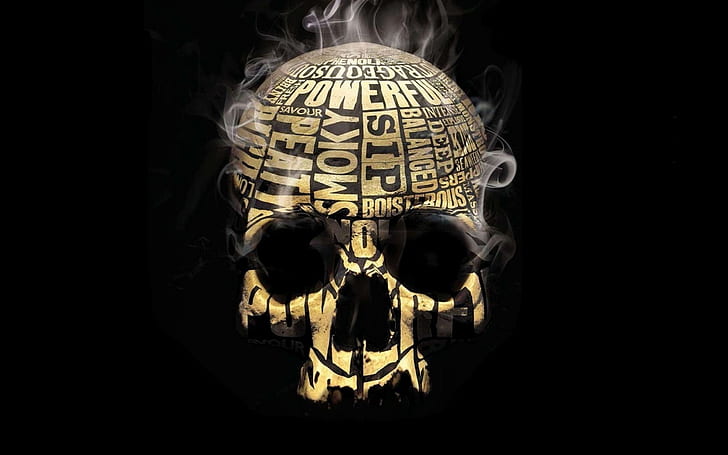 Skull Smoker, cigarettes, tobacco, nicotine, background, HD wallpaper
