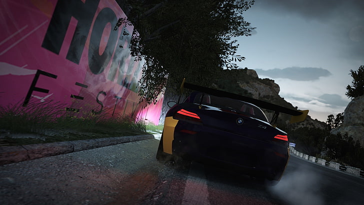 black and red car engine, Forza Horizon 2, BMW, racing simulators