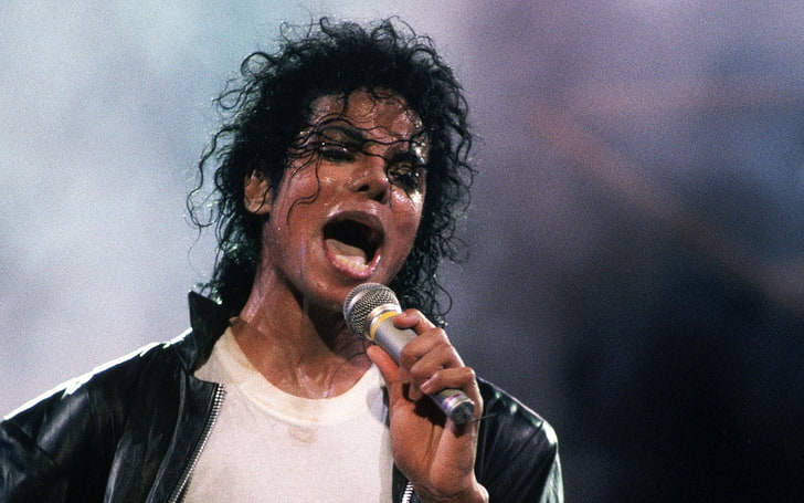 Michael Jackson, singer, celebrity, microphone, singing, music, HD wallpaper