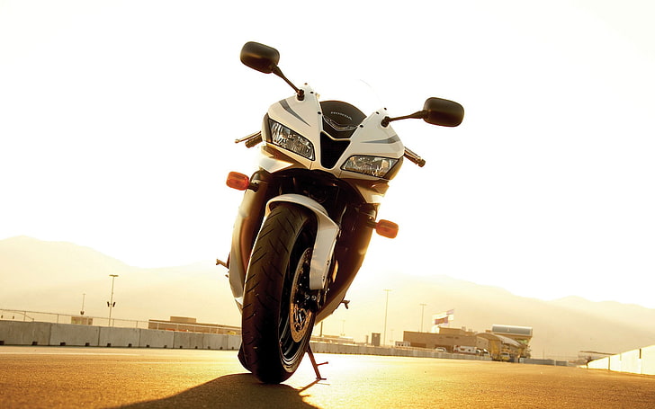 Honda, cbr, cbr 600 rr, motorcycle, vehicle, sky, nature, transportation, HD wallpaper