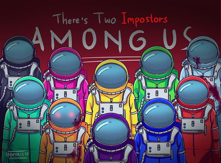 Among Us Wallpaper 4K, Neon, iOS Games, Android games