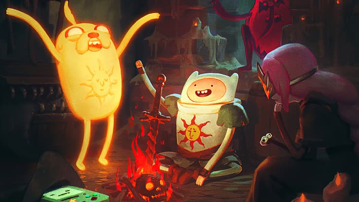 HD wallpaper: Adventure Time, Cartoon Network, Dark Souls, Jake, Finn the  Human | Wallpaper Flare