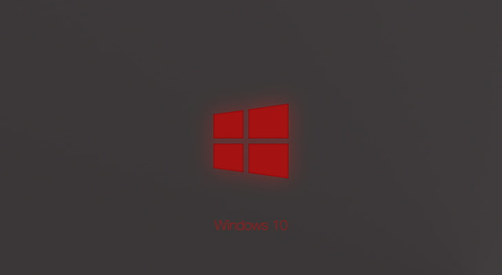 Windows 10 Technical Preview Red Glow, red Windows logo wallpaper HD wallpaper