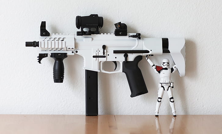 weapons, 9mm, stormtrooper, AR15, HD wallpaper