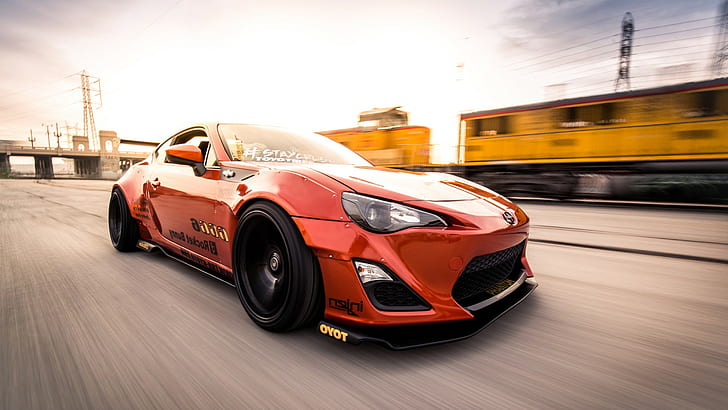 Hd Wallpaper Scion Frs Red Car Cool Famous Brand Speed Wallpaper Flare