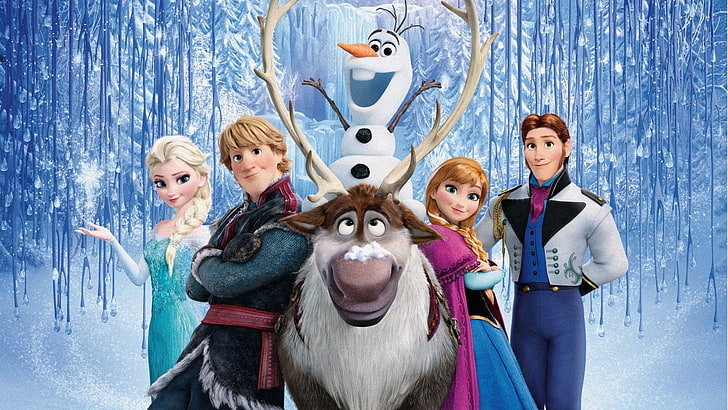 Disney Frozen poster, Frozen (movie), winter, snow, mammal, women