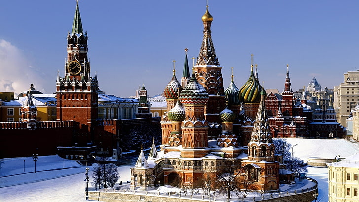 Saint Basil's Cathedral, Russia, moscow, kremlin, capital, architecture, HD wallpaper