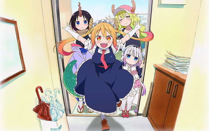 animel poster, Kobayashi-san Chi no Maid Dragon, Tohru (Kobayashi-san Chi no Maid Dragon), HD wallpaper