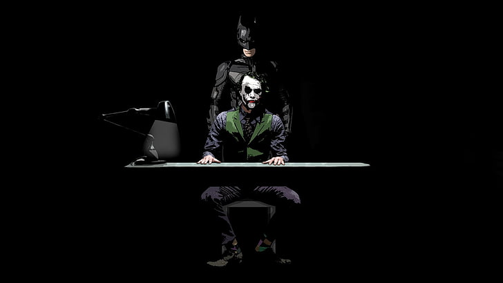 Batman and Joker digital wallpaper, movies, The Dark Knight, MessenjahMatt