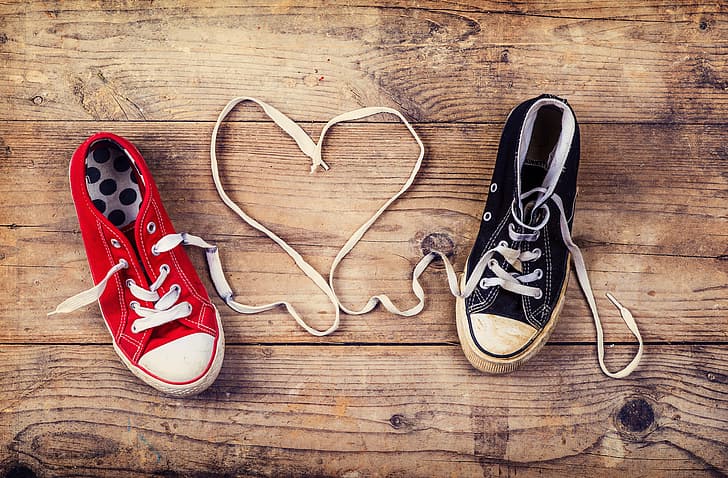 HD wallpaper: love, heart, sneakers, laces, romantic, baby, shoes ...