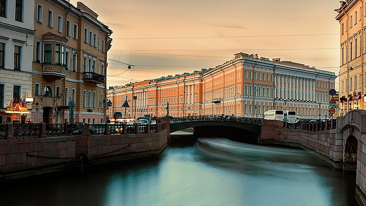 brown concrete buildings, architecture, city, St. Petersburg, HD wallpaper