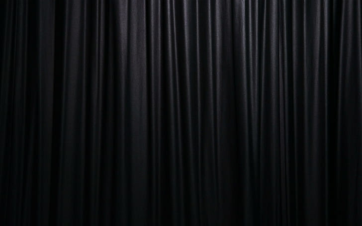Black curtain, black textile, photography, 2560x1600